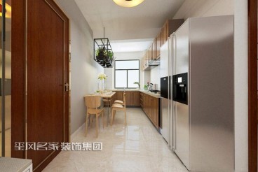 山水龍城中式廚房效果圖