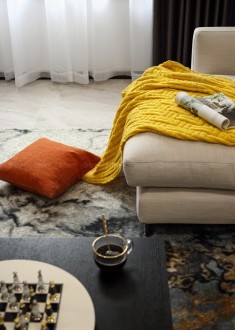 建發(fā)獨墅灣現(xiàn)代簡約客廳效果圖