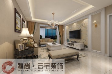 建業(yè)龍城簡歐客廳效果圖