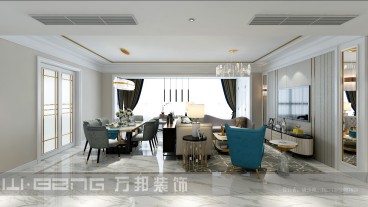 萬(wàn)茂城簡(jiǎn)歐客廳效果圖