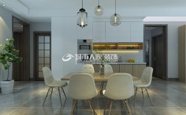 華潤悅府現代簡約餐廳效果圖