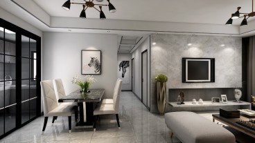 萬達(dá)華府現(xiàn)代簡約餐廳效果圖