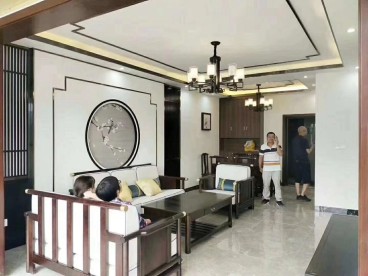 恒大都會新中式客廳效果圖