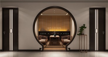 中海鉑宮現(xiàn)代簡約玄關(guān)效果圖