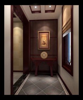 龍山新新小鎮(zhèn)新中式玄關(guān)效果圖