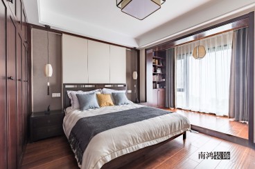 郎詩國際新中式臥室效果圖
