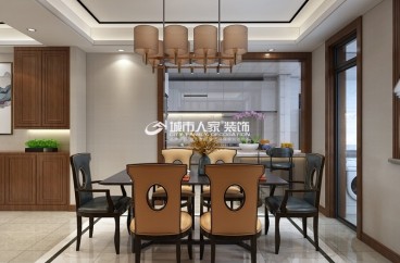 陽光汾河灣新中式餐廳效果圖