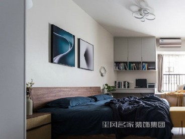華明星海灣現(xiàn)代簡約臥室效果圖