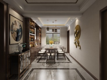 都市果嶺新中式餐廳效果圖
