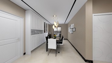 H陽光雅居現代輕奢餐廳效果圖