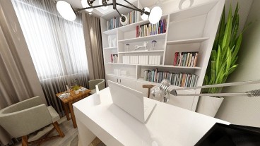 友誼18號街坊時尚混搭書房效果圖