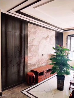 天山綠洲新中式客廳效果圖