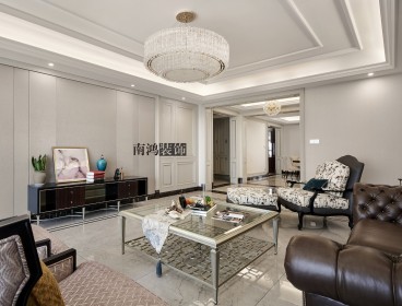 湖濱花園美式客廳效果圖