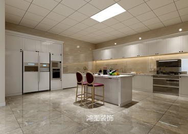 磁山別墅法式風格廚房效果圖