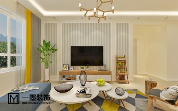 郡赫城現代簡約客廳效果圖