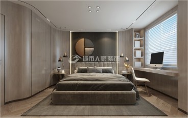 保利心語花園現(xiàn)代簡約臥室效果圖