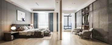 景瑞無(wú)雙現(xiàn)代簡(jiǎn)約臥室效果圖