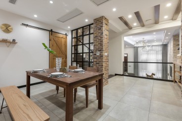藏龍倚湖逸墅北歐餐廳效果圖