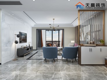 中庚香山新城160㎡ 現(xiàn)代輕奢玄關(guān)效果圖