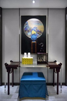 山水佳苑小區(qū)新中式背景墻效果圖