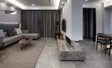 中海寰宇天下現(xiàn)代簡約客廳效果圖