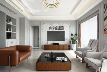 綠城·皇冠花園美式客廳效果圖