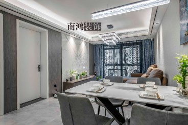 水鏡苑現(xiàn)代輕奢客廳效果圖