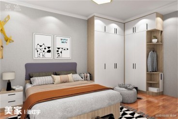 錦繡華府(建設中)現代簡約臥室效果圖