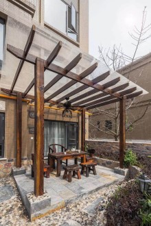 仁恒·江灣雅園美式客廳效果圖