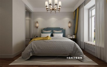 遠(yuǎn)洋·濱雅花園現(xiàn)代輕奢臥室效果圖