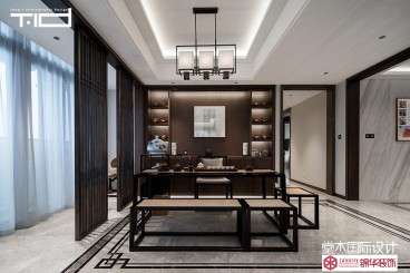 蠡湖香樟園新中式客廳效果圖