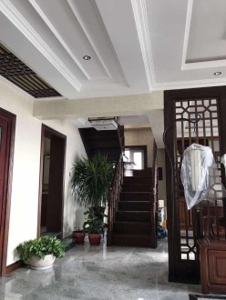 西湖御苑新中式客廳效果圖
