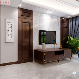 長(zhǎng)安城中式背景墻效果圖