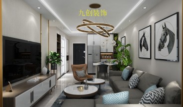 開元盛世·和園現(xiàn)代簡約客廳效果圖