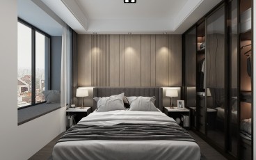 魯潤(rùn)靜園現(xiàn)代簡(jiǎn)約臥室效果圖