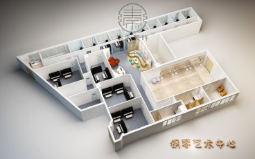 亞運城國際商業(yè)街招商中心現(xiàn)代簡約效果圖