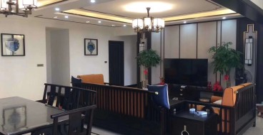霖峰壹號新中式客廳效果圖