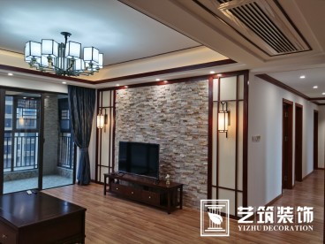 盛邦瓏湖中式客廳效果圖