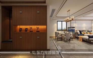 海信都市果嶺新中式餐廳效果圖