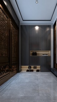 金昌·白鷺金岸新中式玄關(guān)效果圖