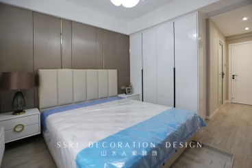 中建·南湖壹號(hào)現(xiàn)代簡(jiǎn)約臥室效果圖