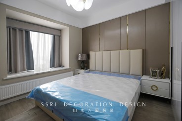 中建·南湖壹號現代簡約臥室效果圖