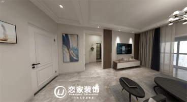 凱迪塞納河畔現(xiàn)代簡約背景墻效果圖