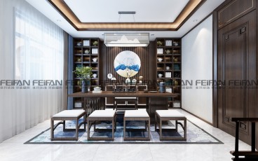 奧林中式客廳效果圖