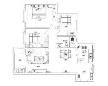 中?！き嚍?建設中)現(xiàn)代簡約戶型圖效果圖