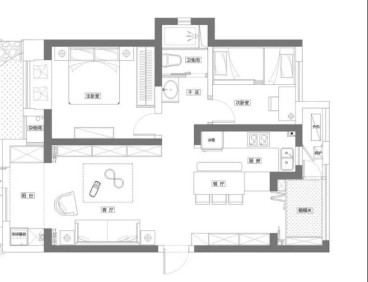 世通格林蘭郡(公交站)北歐戶型圖效果圖