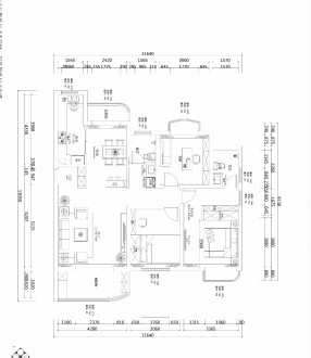 外海中央花園現(xiàn)代輕奢戶型圖效果圖