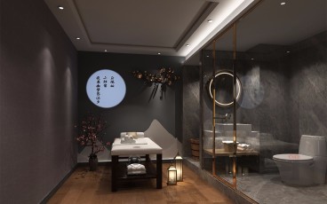 水玲瓏·水療SPA·會所中式效果圖