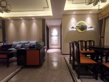 格蘭春天首璽A區(qū)新中式餐廳效果圖