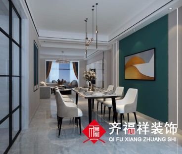 建業(yè)春天里現(xiàn)代輕奢餐廳效果圖